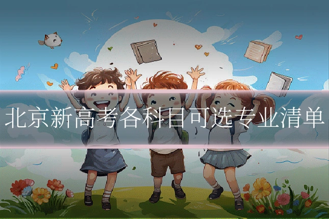北京新高考各科目可选专业清单