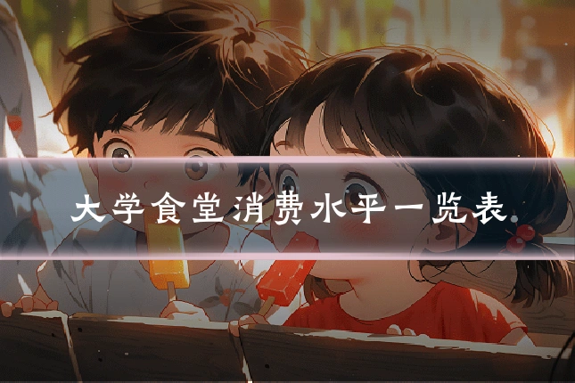 大学食堂消费水平一览表
