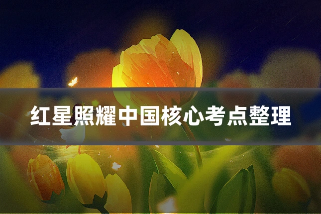 红星照耀中国核心考点整理