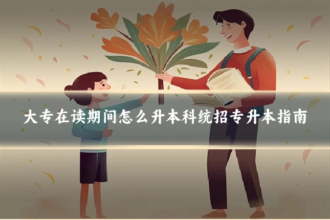 大专在读期间怎么升本科统招专升本指南