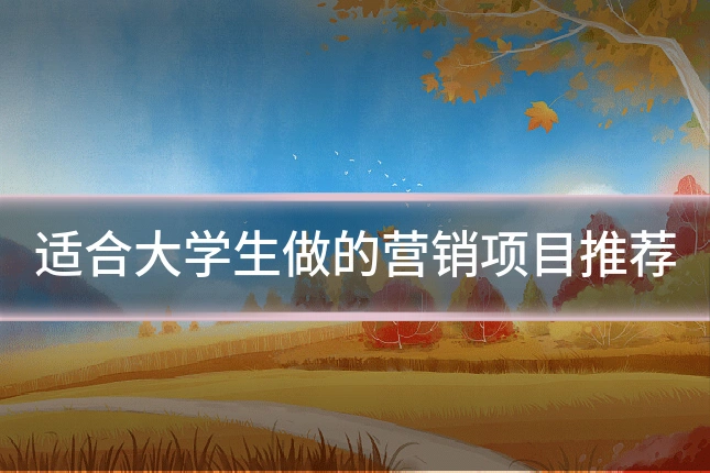 适合大学生做的营销项目推荐