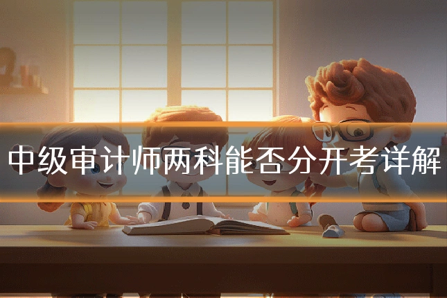 中级审计师两科能否分开考详解