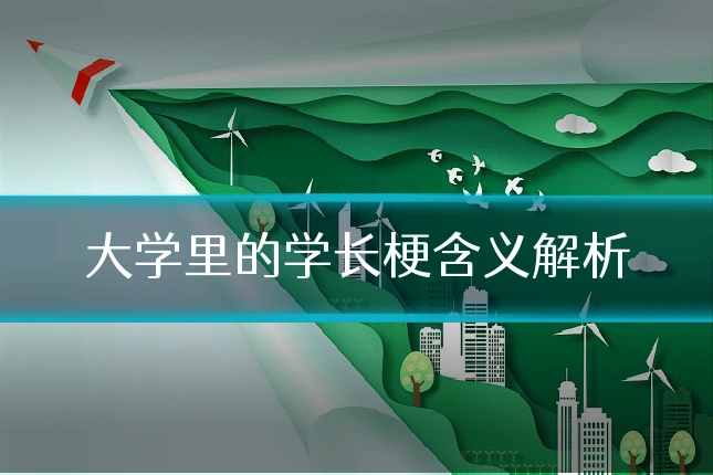 大学里的学长梗含义解析