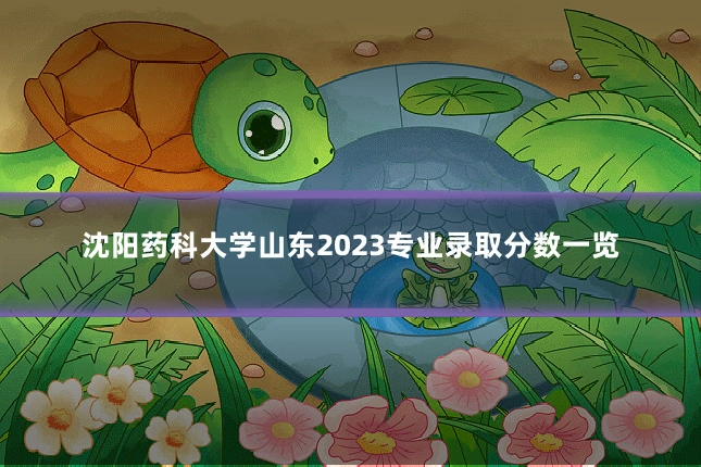 沈阳药科大学山东2023专业录取分数一览