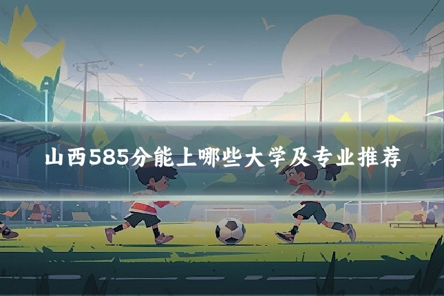 山西585分能上哪些大学及专业推荐