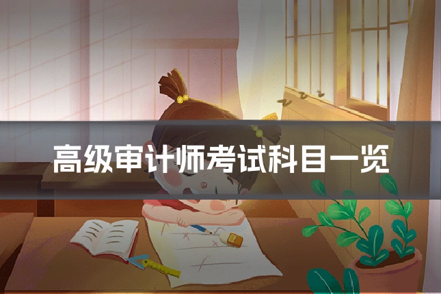 高级审计师考试科目一览