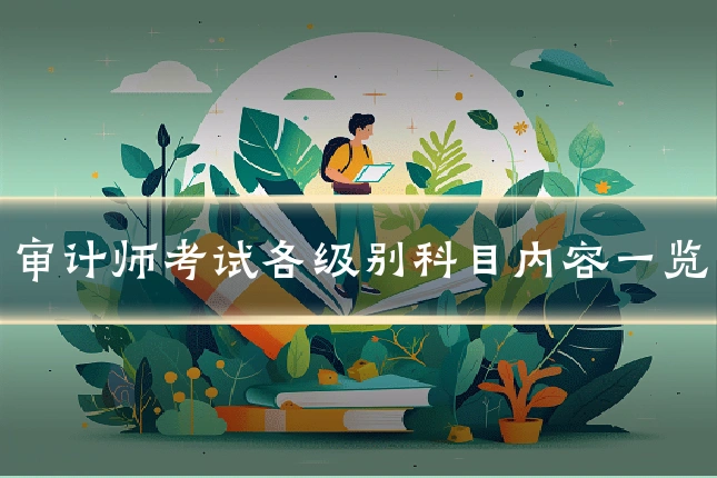 审计师考试各级别科目内容一览