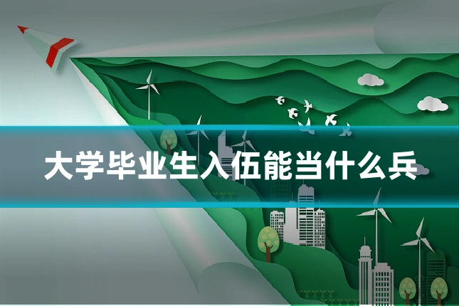 大学毕业生入伍能当什么兵