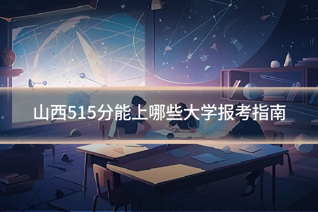 山西515分能上哪些大学报考指南