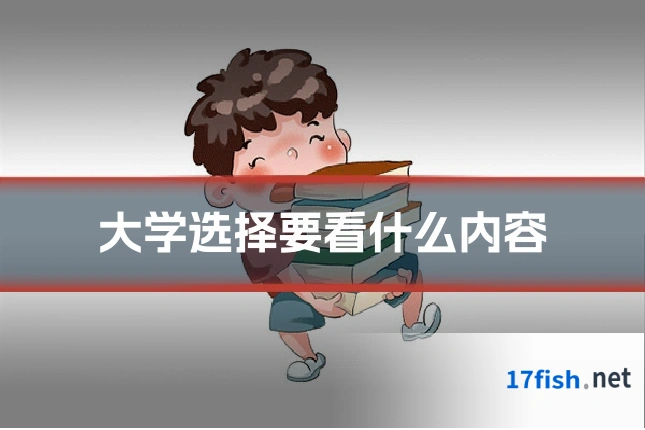 大学选择要看什么内容