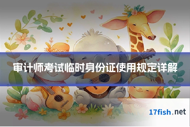 审计师考试临时身份证使用规定详解