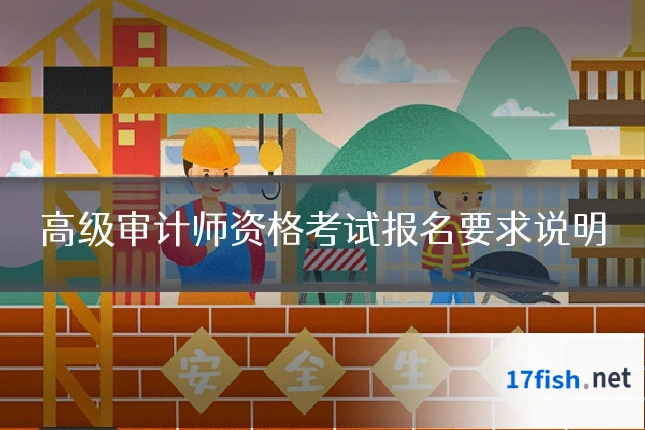 高级审计师资格考试报名要求说明