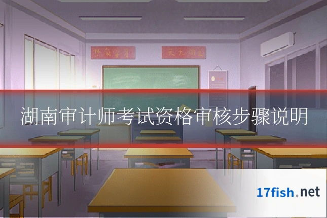 湖南审计师考试资格审核步骤说明