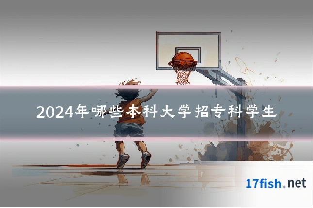 2024年哪些本科大学招专科学生