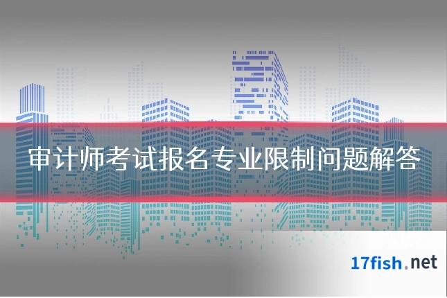 审计师考试报名专业限制问题解答