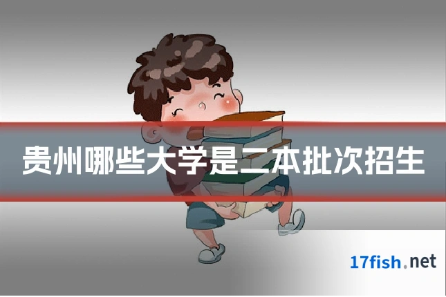 贵州哪些大学是二本批次招生