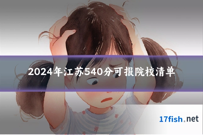 2024年江苏540分可报院校清单