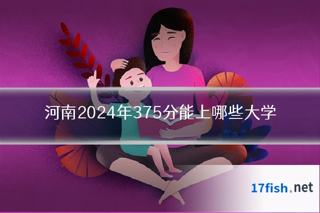 河南2024年375分能上哪些大学