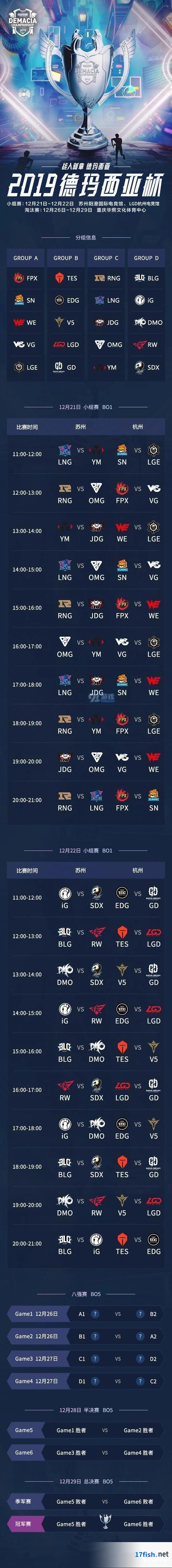 英雄联盟德玛西亚杯2019赛程