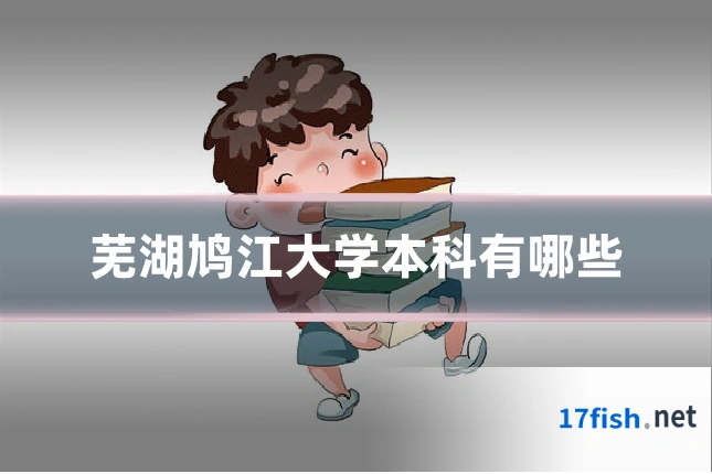 芜湖鸠江大学本科有哪些