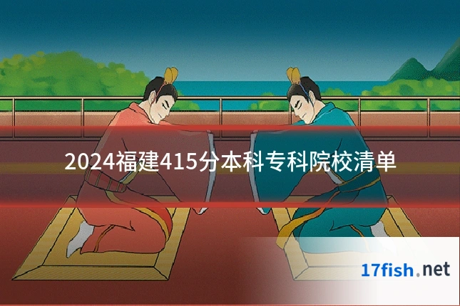 2024福建415分本科专科院校清单