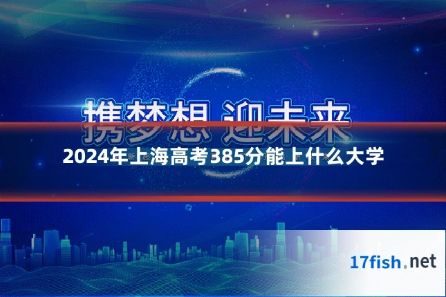 2024年上海高考385分能上什么大学