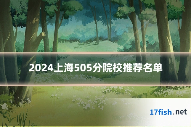2024上海505分院校推荐名单