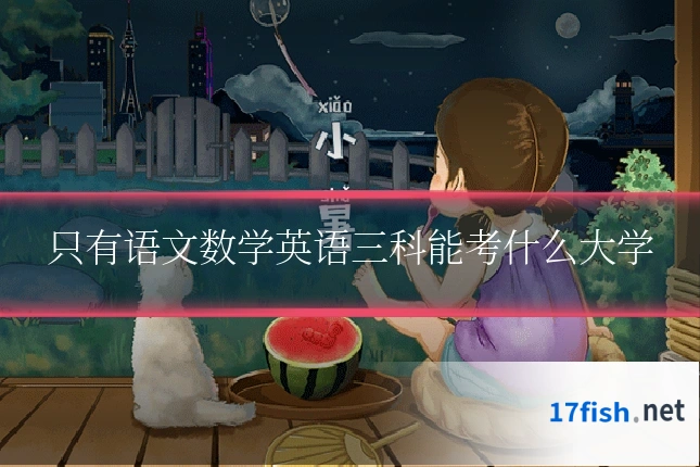 只有语文数学英语三科能考什么大学