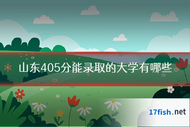 山东405分能录取的大学有哪些
