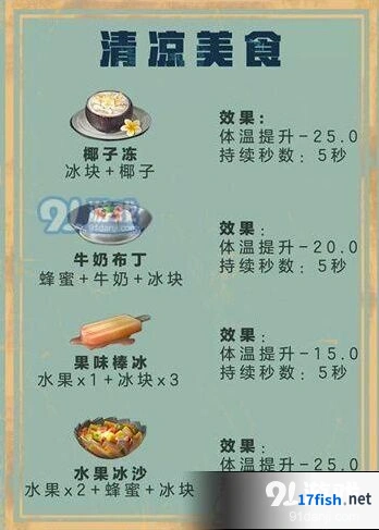 明日之后清凉美食制作详解攻略