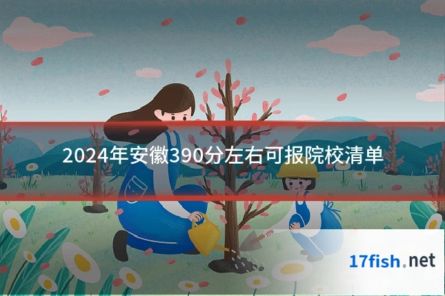 2024年安徽390分左右可报院校清单