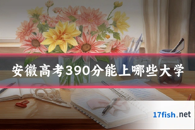 安徽高考390分能上哪些大学