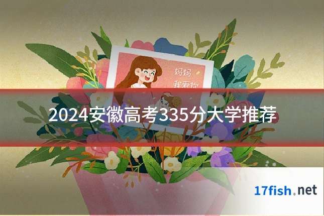 2024安徽高考335分大学推荐