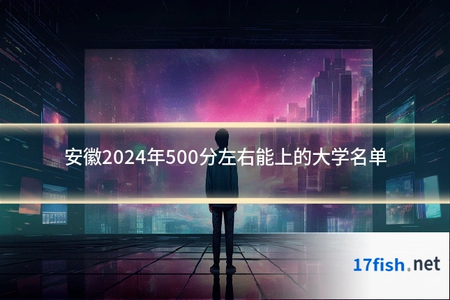 安徽2024年500分左右能上的大学名单