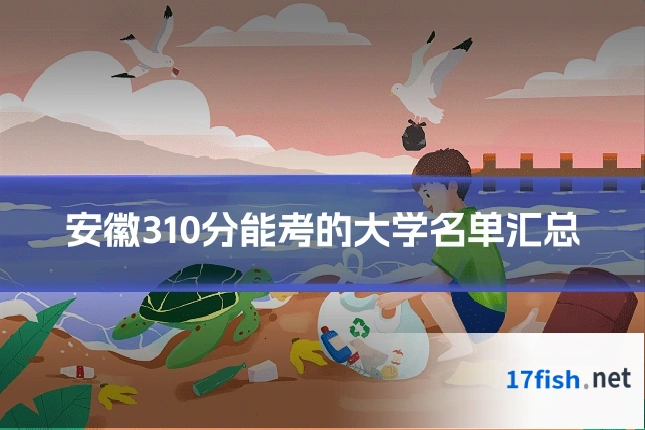 安徽310分能考的大学名单汇总