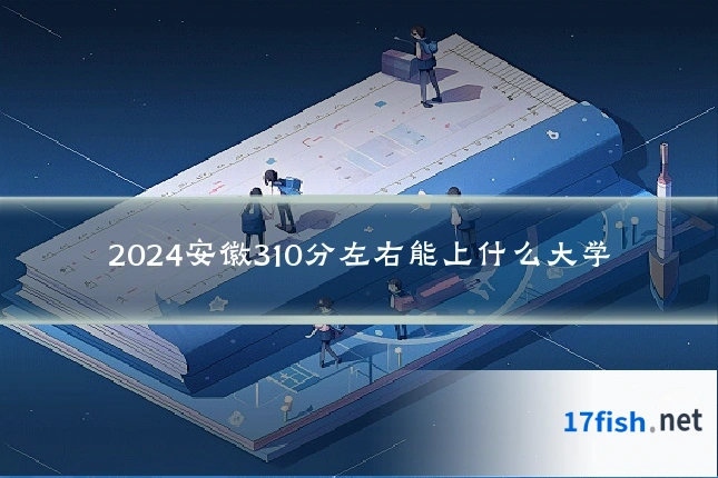 2024安徽310分左右能上什么大学