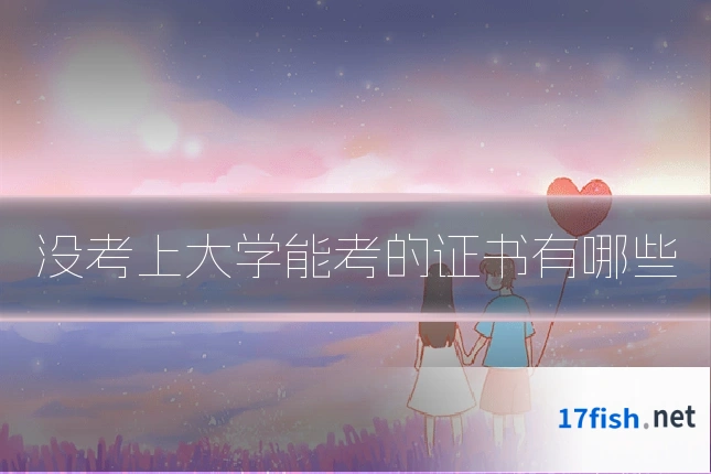 没考上大学能考的证书有哪些