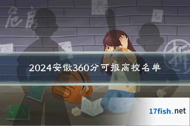 2024安徽360分可报高校名单