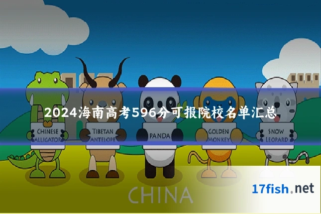 2024海南高考596分可报院校名单汇总