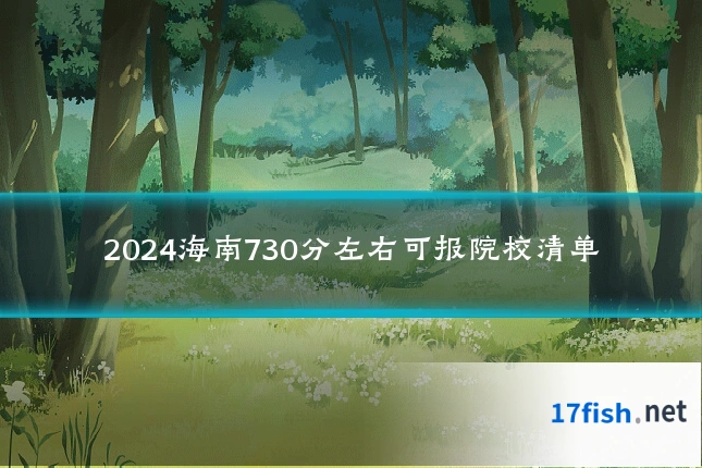 2024海南730分左右可报院校清单