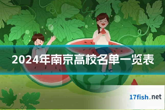 2024年南京高校名单一览表