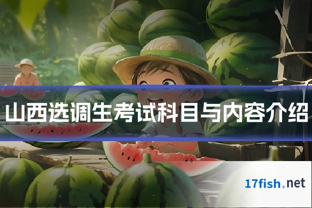 山西选调生考试科目与内容介绍