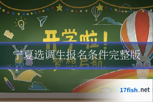 宁夏选调生报名条件完整版