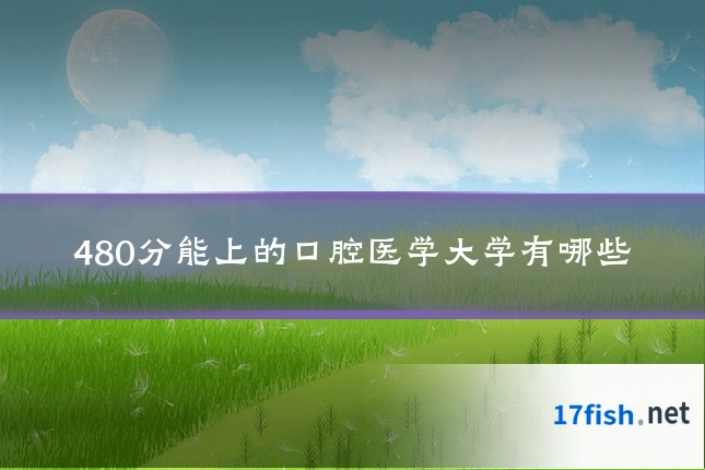 480分能上的口腔医学大学有哪些