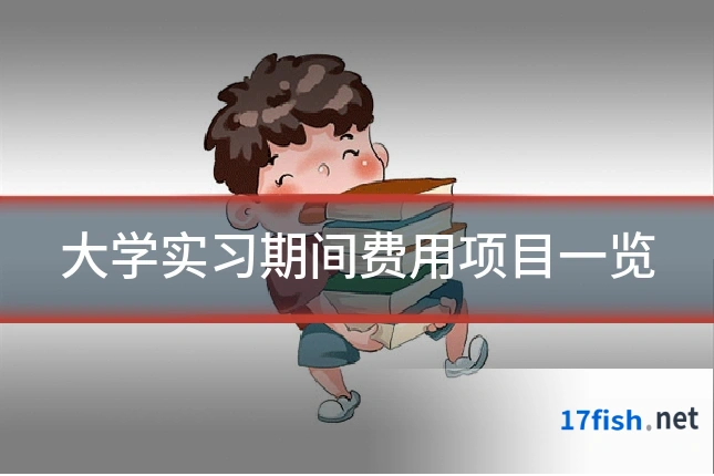大学实习期间费用项目一览