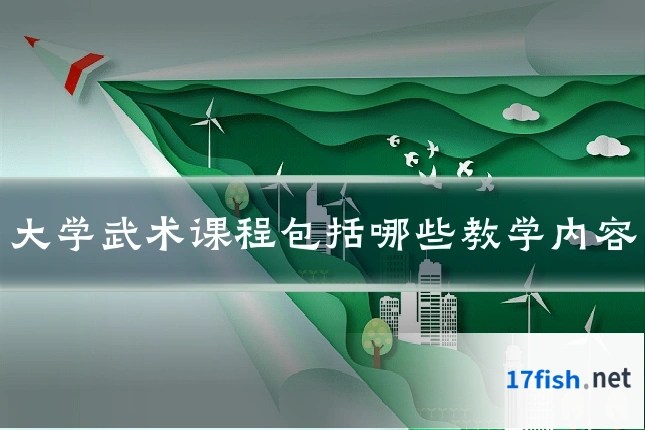 大学武术课程包括哪些教学内容