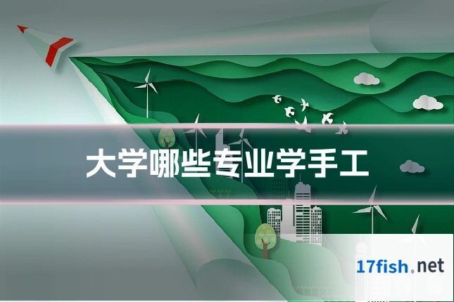 大学哪些专业学手工