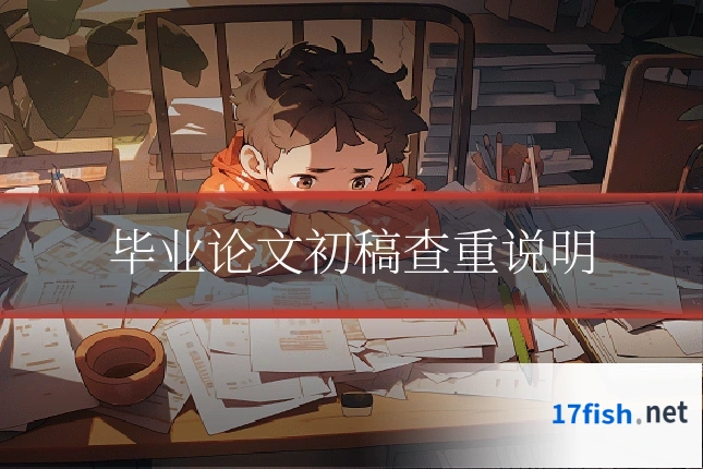 毕业论文初稿查重说明