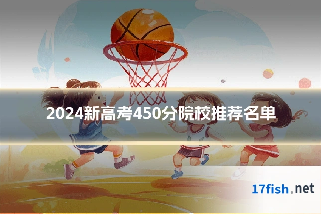 2024新高考450分院校推荐名单