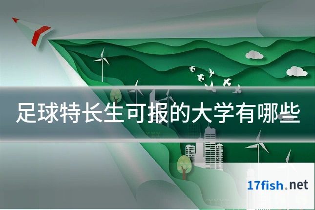 足球特长生可报的大学有哪些